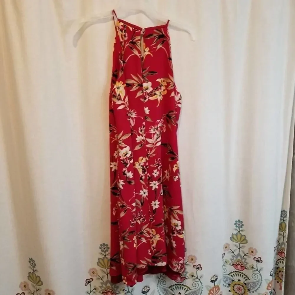 WHBM red‎ floral dress